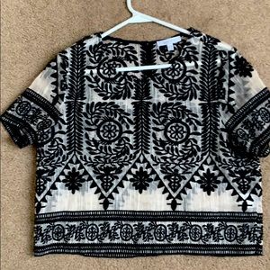 Black Sheer Crop Top